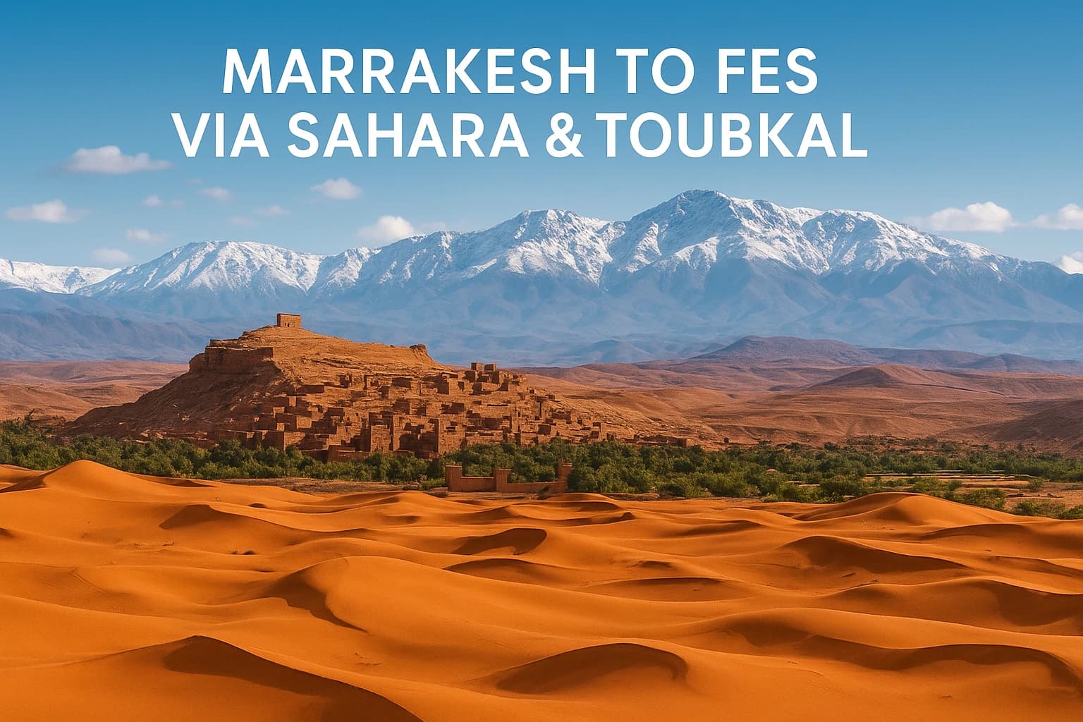 Marrakesh to Fes via Sahara & Toubkal 2025: Morocco’s Ultimate Adventure Route