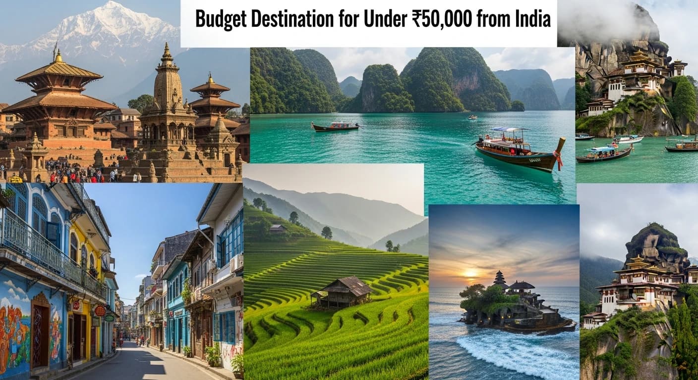 How to Travel Internationally for Under ₹50,000 from India: 7 Budget Destinations