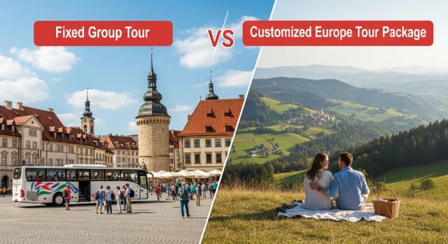Fixed Group Tour vs. Customized Europe Tour Package from India: Which Saves More Money?