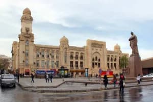 Train station in Baku, Azerbaijan