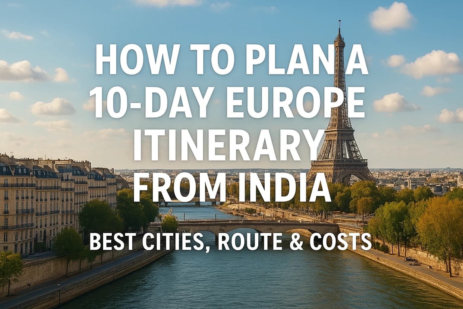 How to Plan a 10-Day Europe Itinerary from India: Best Cities, Route & Costs